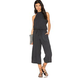 Bella Dahl Mock Neck Halter Jumpsuit Smoke Pearl